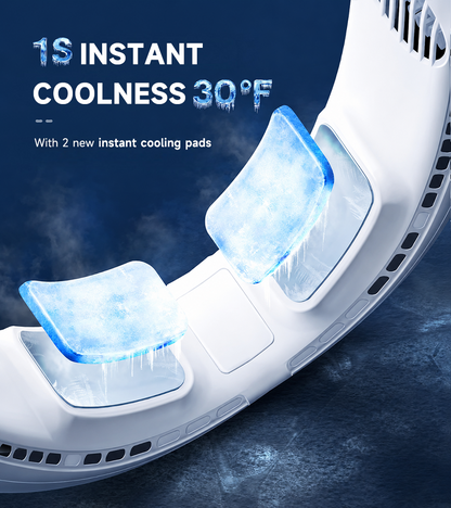❄️ BVJ Neck Fan with Dual Cooling Technology | Hands-Free 360° Airflow • 8H Battery • Perfect for Hot Summer Days & Outdoors